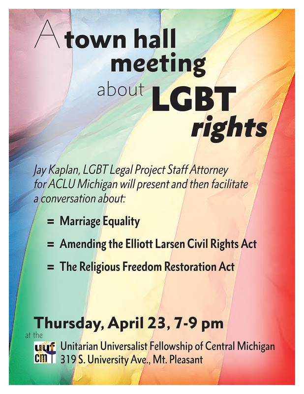 A Community Conversation About LGBT Rights: Town Hall Flyer