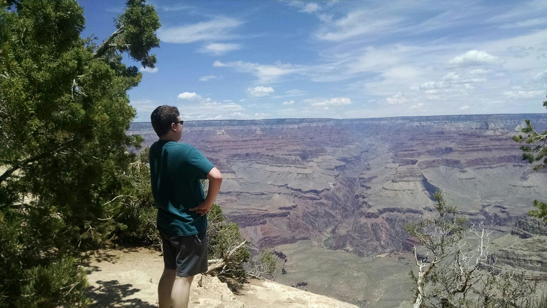 Josh Daniels breathing in the Grand Canyon…